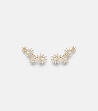 Starburst 18kt gold earrings with diamonds | David Yurman