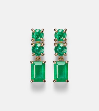 Orecchini in oro 14kt (585/1000) con smeraldi | Stone and Strand