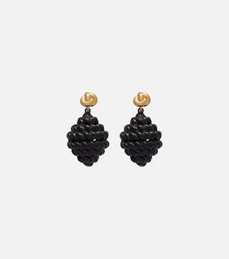 Rope gold-plated enamel drop earrings  | Toteme