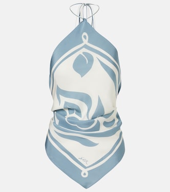 Lilou halterneck silk top | SIR