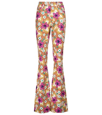 Floral-printed high-rise pants | Alessandra Rich