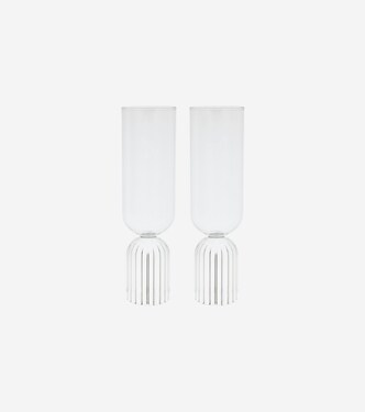 May set of 2 champagne flute glasses | Fferrone Design