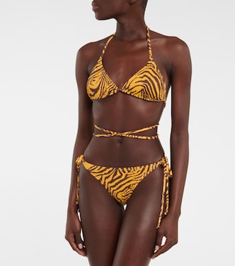 Top de bikini triangular Miami estampado | Reina Olga