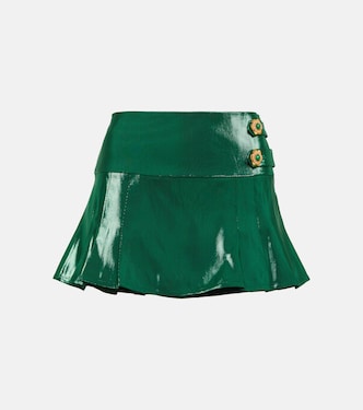 Silk lamé miniskirt | Miss Sohee
