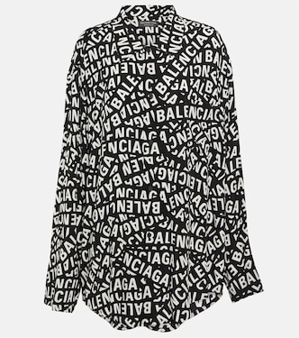 Camisa de satén con logo | Balenciaga