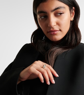 Bague Enzo SG Noir en argent sterling, or 18 ct et diamants noirs | Spinelli Kilcollin