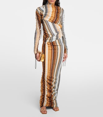 Zig Zag ruched maxi dress | Missoni