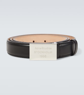 Logo engraved leather belt | Acne Studios