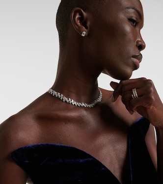 Art Deco 18kt white gold choker with diamonds | Kamyen