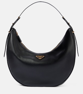 Arque Large leather shoulder bag | Prada
