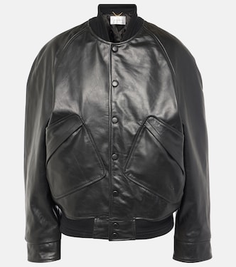 Leather varsity jacket | Victoria Beckham