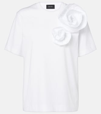 T-shirt Boy in cotone con applicazioni floreali | Simone Rocha