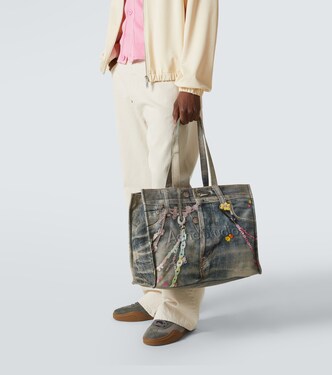 Logo trompe l'œil canvas tote bag | Acne Studios