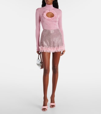 x Christopher Kane - Body con pizzo e cut-out | Self-Portrait