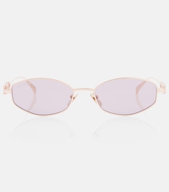 Logo embellished oval sunglasses | Gucci