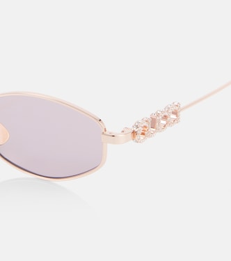 Logo embellished oval sunglasses | Gucci