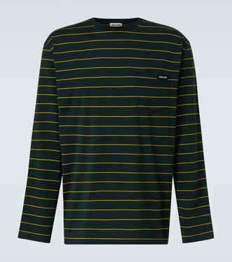 Striped cotton jersey T-shirt | Miu Miu