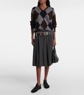 Pullover in jacquard di cashmere | Prada