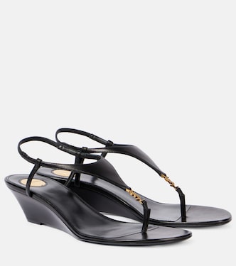 Cassandre 40 leather wedges | Saint Laurent