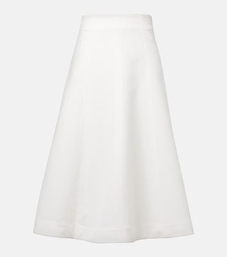 Falda midi Fellini en jacquard floral | Veronica Beard