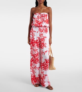 Naomi printed strapless jumpsuit | Melissa Odabash