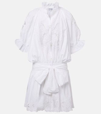 Embroidered cotton poplin minidress | Juliet Dunn