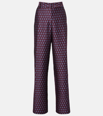 Weite High-Rise-Hose aus Jacquard | Dries Van Noten