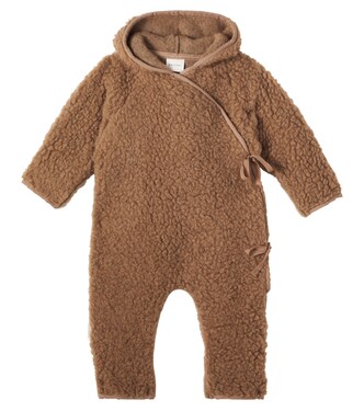 Bébé – Grenouillère en laine à capuche | Binibamba