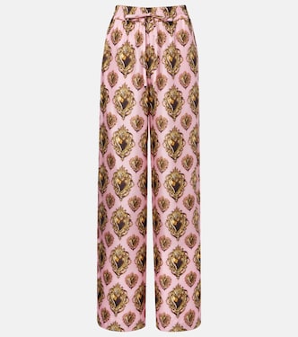 Printed high-rise silk palazzo pants | Dolce&Gabbana