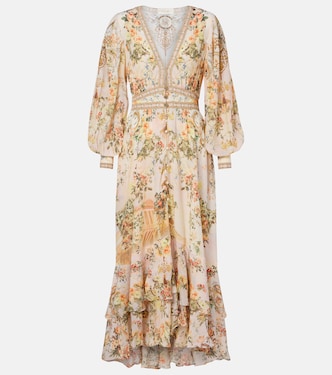 Embellished floral silk crêpe maxi dress | Camilla