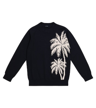 Intarsia cotton sweatshirt | Il Gufo