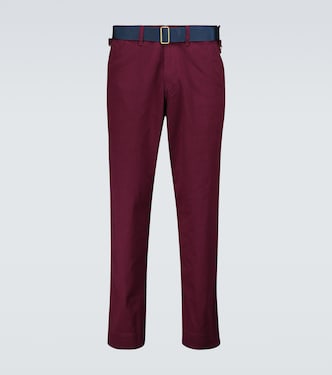 Pantalones de algodón con detalle de ante | Undercover