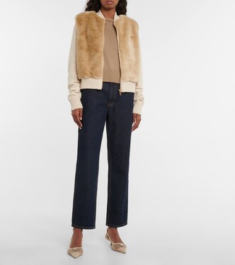 Chaqueta de pelo sintético y cachemir | Prada
