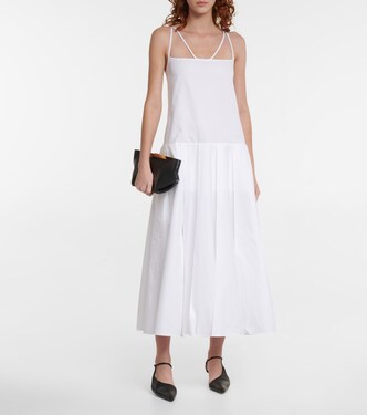 Thea cotton twill maxi dress | Khaite