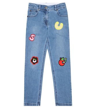 Appliquéd straight jeans | Stella McCartney Kids