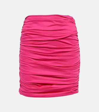 Gathered cotton-blend miniskirt | Giuseppe di Morabito