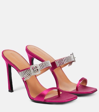 Mules Dahlia en satin à ornements | D'Accori
