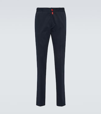 Pantalones rectos de jersey de algodón | Kiton