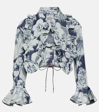 Blusa Heart in cotone con stampa e ruches | Vivienne Westwood