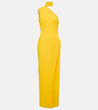 Asymmetric crêpe maxi dress | Mônot