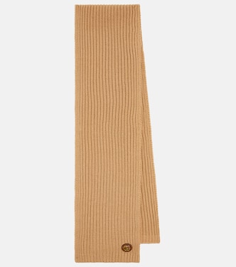 Sciarpa in lana e cashmere a coste | Gucci