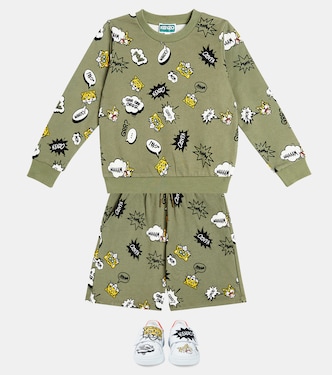Shorts in jersey di misto cotone | Kenzo Kids