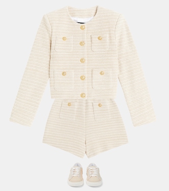 Shorts de punto de mezcla de algodón | Balmain Kids