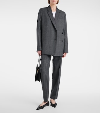 Blazer cruzado de mezcla de lana | Toteme