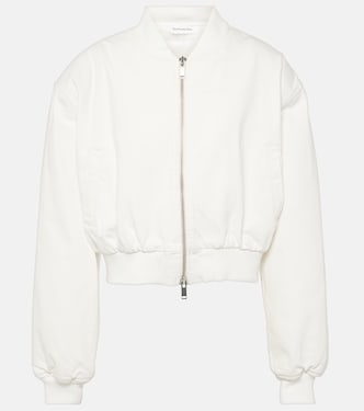 Micky cropped denim bomber jacket | The Frankie Shop