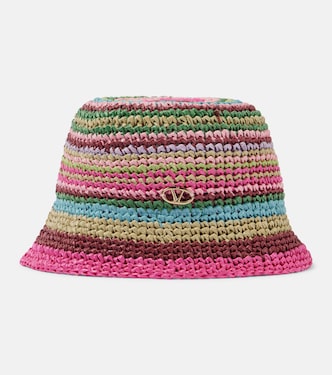 Cappello da pescatore VLogo Signature in crochet  | Valentino