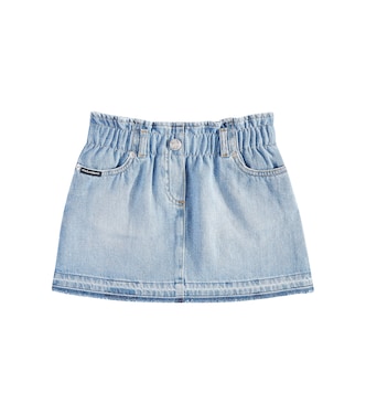 Falda de denim con logo | Dolce&Gabbana Kids