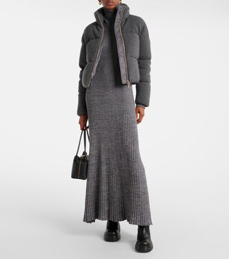 Virgin wool turtleneck maxi dress | Moncler