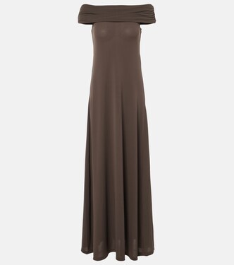 Robe longue Sophie à encolure bardot | Faithfull