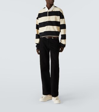 Polo oversize in cotone a righe | McQueen